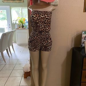 Cheetah print romper